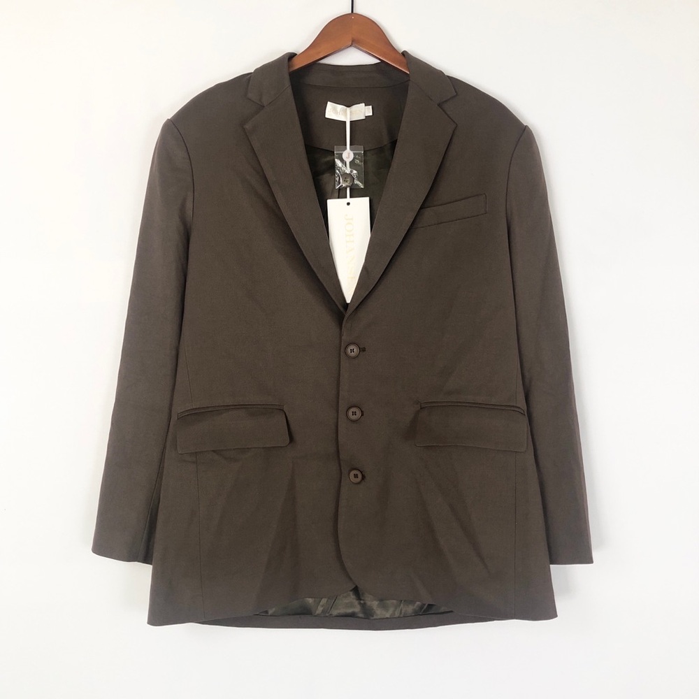 NEW Johansen Enzo Blazer Brown Size XS Oversized Single‎ Breasted